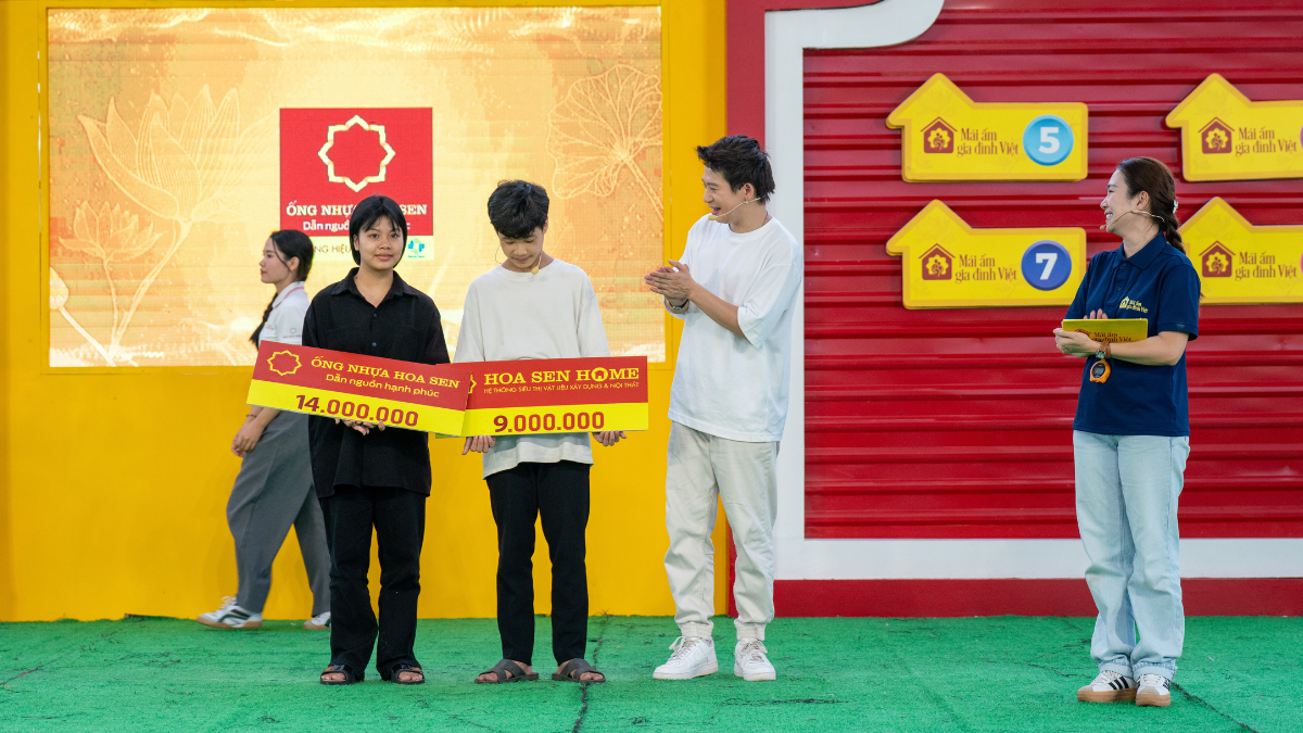 Gia đình em Đào Văn Minh đạt hạng nhì.